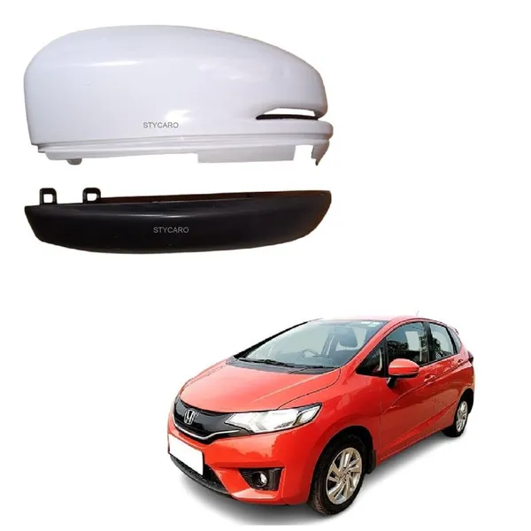 Cs_Jazz_2nd_Gen_Orvm_Left_Passenger_Side_Mirror_Cover_With_Indicator_Cut_Wht