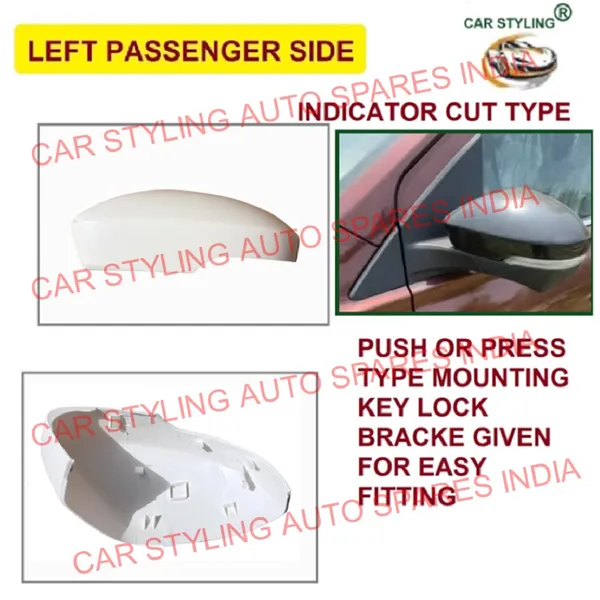 Cs_Tata_Tiago_Orvm_Left_Passenger_Side_Mirror_Cover_With_Indicator_Cut_Wht