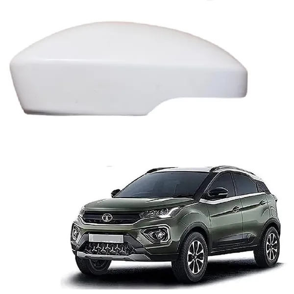Cs_Tata_Nexon_Ist_Gen_Orvm_Left_Side_Mirror_Cover_With_Indicator_Cut_Wht