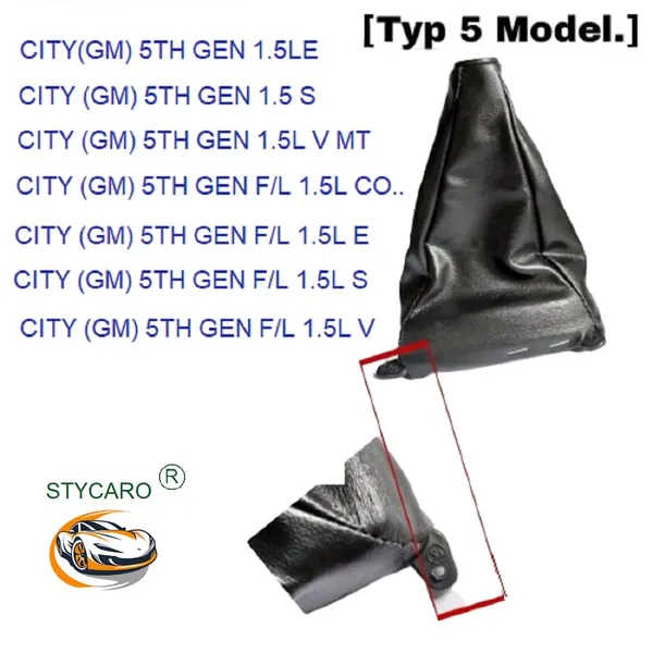H_City_5th_Gen_Gear_Shift_Lever_Cover_Boot_Black