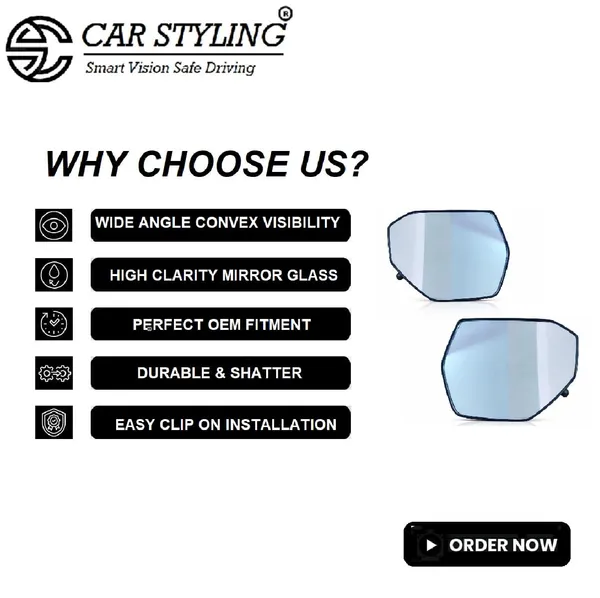 Product_Summary_Car_Styling_Orvm_Left_Passenger_Side_Convex_Mirror_Glass_Sub_Mirror_Plate_Compatible_With_Venue_2019_2021_Model_Non_Heated_Easy_Fit_Replacement_Clear_Wide_Angle_View