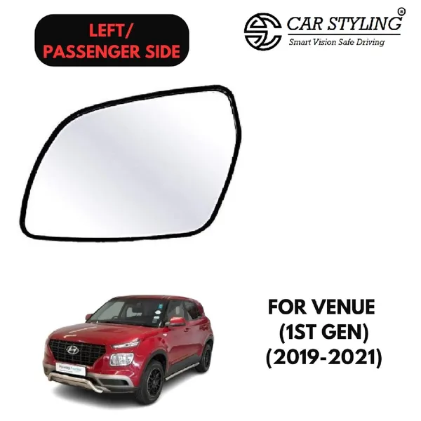 Product_Summary_Car_Styling_Orvm_Left_Passenger_Side_Convex_Mirror_Glass_Sub_Mirror_Plate_Compatible_With_Venue_2019_2021_Model_Non_Heated_Easy_Fit_Replacement_Clear_Wide_Angle_View