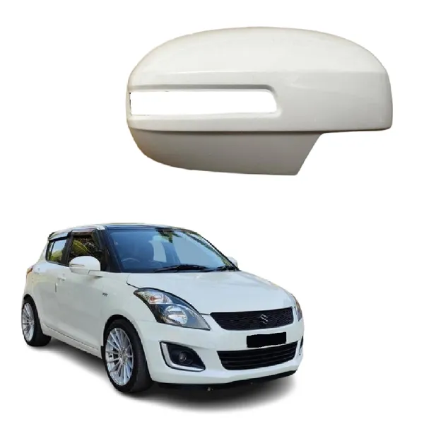 Swift_2nd_Gen_Orvm_Right_Driver_Side_Mirror_Cover_With_Indicator_Cut_Wht
