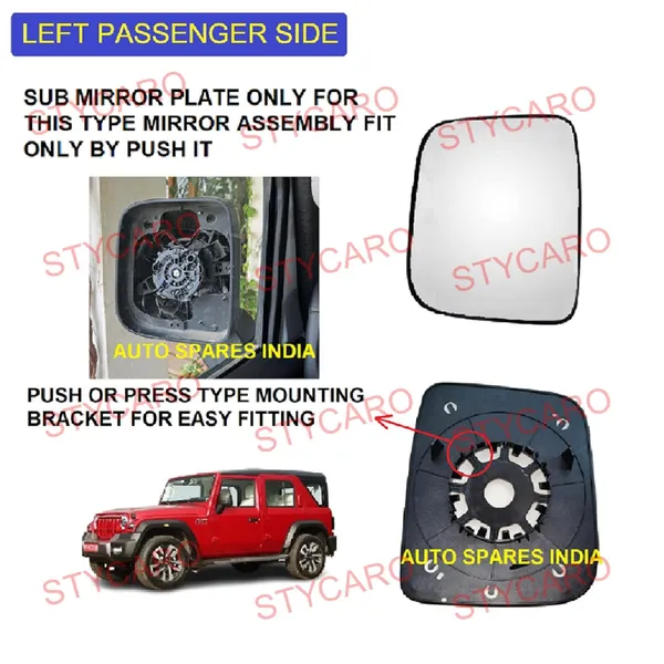 Thar_Roxx_Orvm_Left_Passenger_Side_Mirror_Glass_With_Sub_Plate