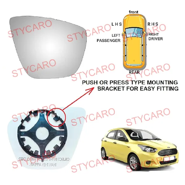 Figo_Aspire_2nd_Gen_Orvm_Right_Driver_Side_Mirror_Glass_With_Sub_Plate