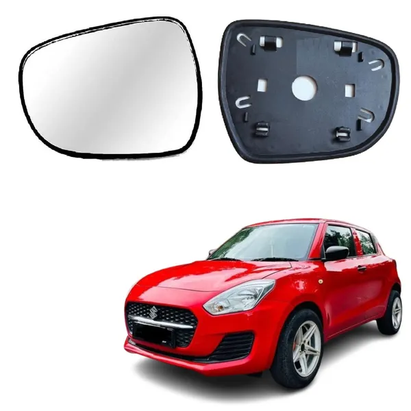 Swift_3rd_Gen_Size_5_Orvm_Left_Passenger_Side_Mirror_Glass_With_Sub_Plate