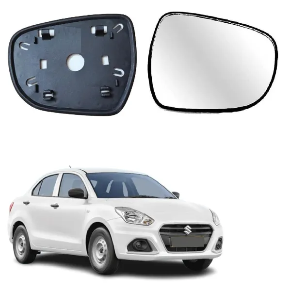Swift_Dzire_Size_5_Orvm_Right_Driver_Side_Mirror_Glass_With_Sub_Plate