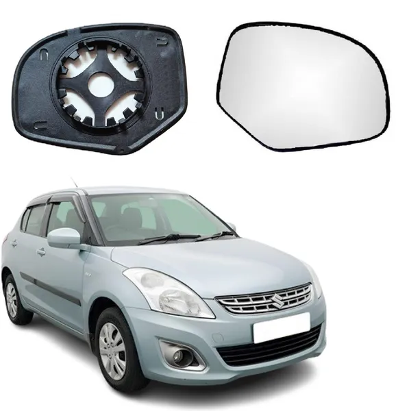 Swift_Dzire_Size_3_Orvm_Right_Driver_Side_Mirror_Glass_With_Sub_Plate