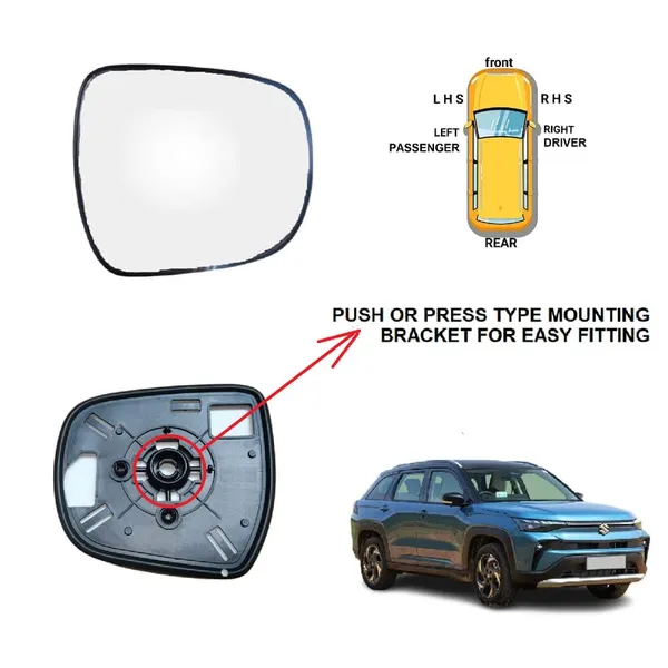 Victoris_Orvm_Right_Driver_Side_Mirror_Glass_With_Sub_Plate