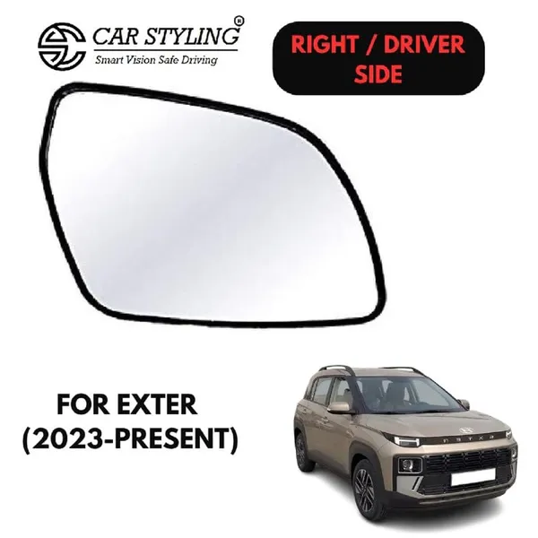 Product_Summary_Car_Styling_Orvm_Right_Driver_Side_Convex_Mirror_Glass_Sub_Mirror_Plate_Compatible_With_Exter_2023_Present_Non_Heated_Easy_Fit_Replacement_Clear_Wide_Angle_View