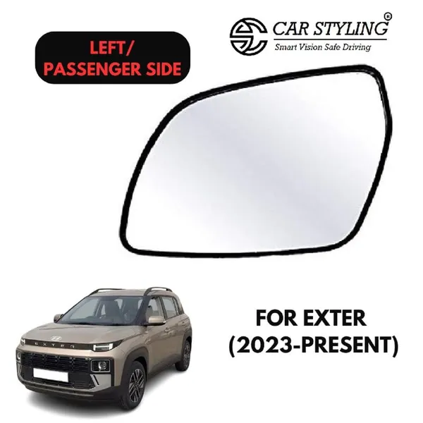 Product_Summary_Car_Styling_Orvm_Left_Passenger_Side_Convex_Mirror_Glass_Sub_Mirror_Plate_Compatible_With_Exter_2023_Present_Non_Heated_Easy_Fit_Replacement_Clear_Wide_Angle_View