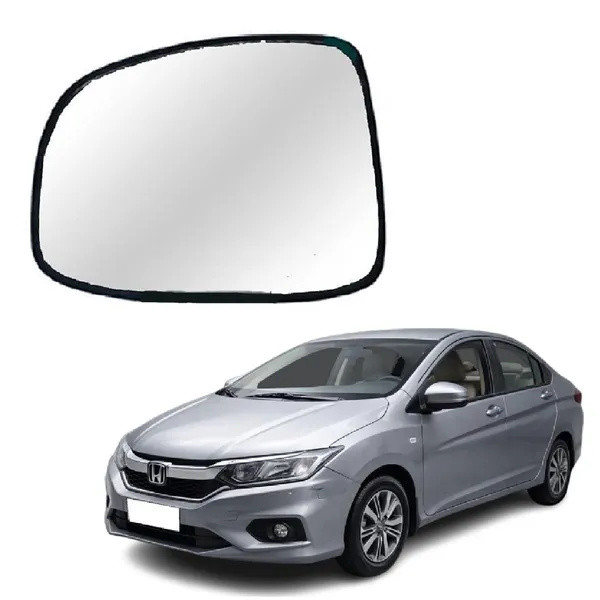 H_City_6th_Gen_Size_3_Orvm_Left_Passenger_Side_Mirror_Glass_With_Sub_Plate