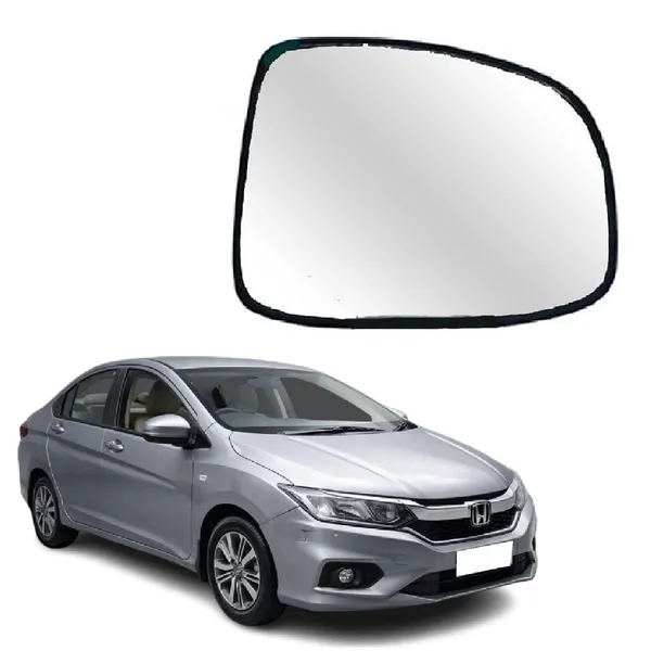 H_City_6th_Gen_Size_3_Orvm_Right_Driver_Side_Mirror_Glass_With_Sub_Plate