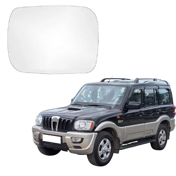 Scorpio_1st_Gen_Orvm_Left_Passenger_Side_View_Mirror_Glass_With_Sub_Plate