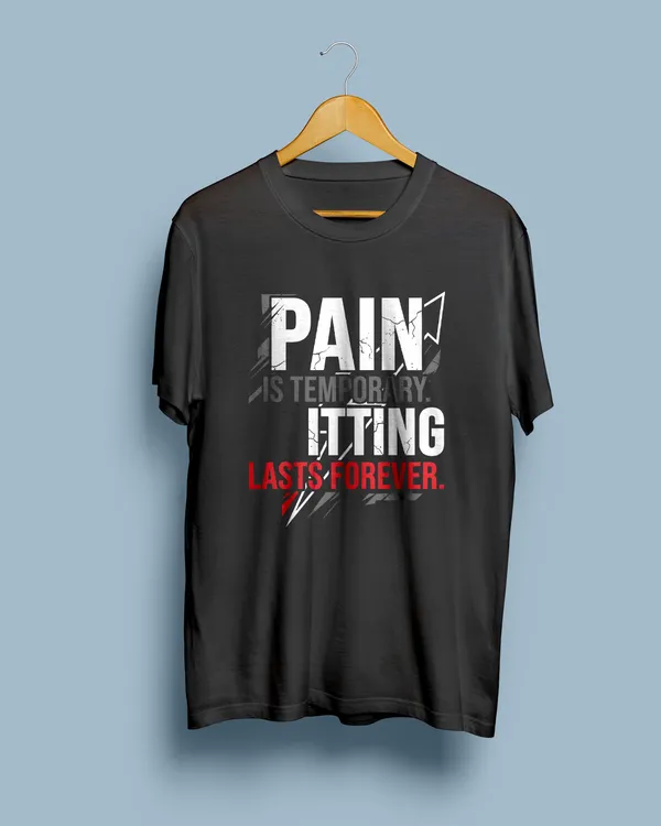 Black_Graphic_Print_Round_Neck_T-Shirt_For_Unisex