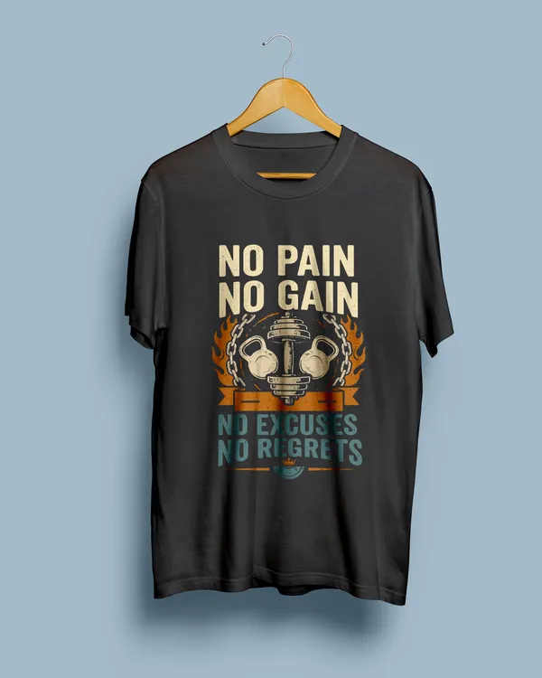 Black_Graphic_Round_Neck_T-Shirt_For_Unisex