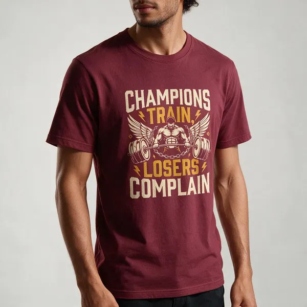 Maroon_Graphic_Round_Neck_T-Shirt_For_Unisex