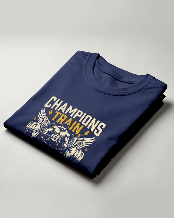Navy_Graphic_Relaxed_Fit_Crew_Neck_T-Shirt_For_Unisex