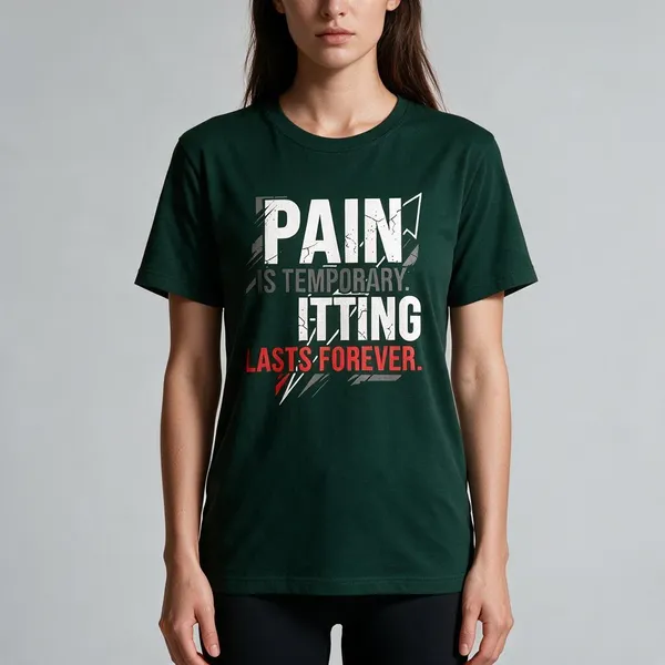Dark_Green_Graphic_Relaxed_Fit_Crew_Neck_T-Shirt_For_Unisex