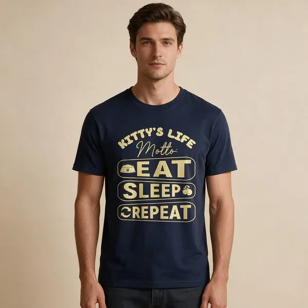 Navy_Casual_T-Shirt_for_unisex