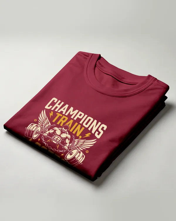 Maroon_Graphic_Round_Neck_T-Shirt_For_Unisex