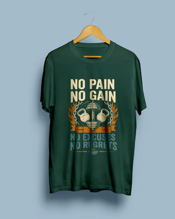 Green_Graphic_Print_Crew_Neck_Regular_Fit_T-Shirt_For_Unisex