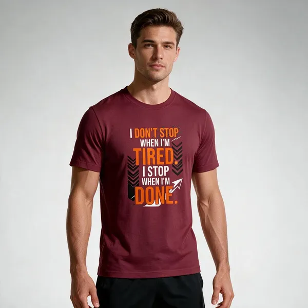Maroon_Graphic_Regular_Fit_T-Shirt_For_Unisex