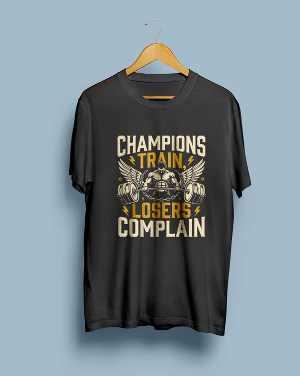 Black_Graphic_Print_Regular_Fit_Round_Neck_T-Shirt_For_Unisex