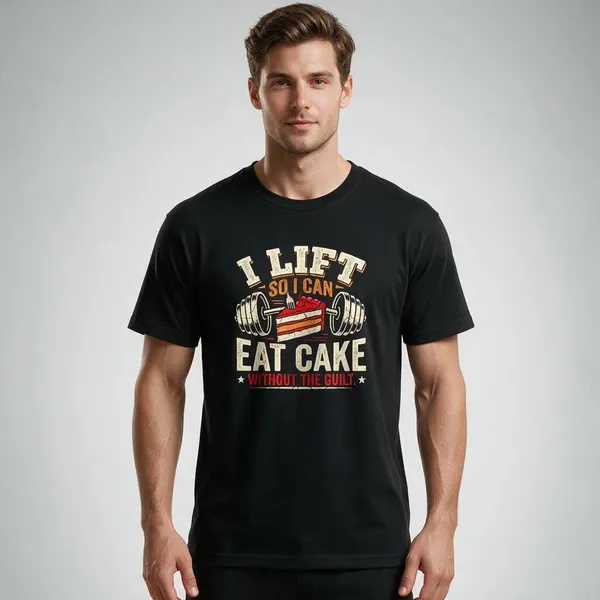 Black_Graphic_Print_Crew_Neck_T-Shirt_For_Unisex