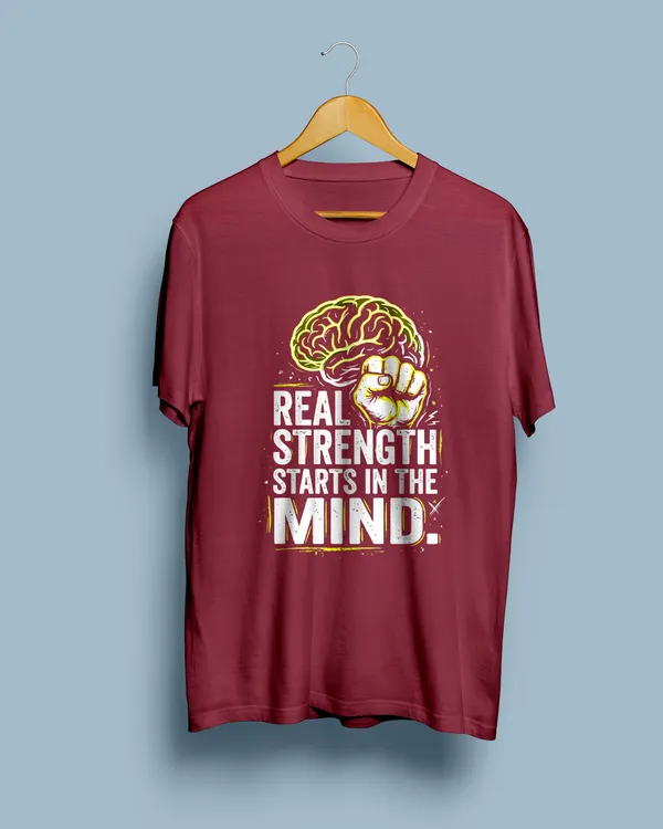 Maroon_Graphic_Crew_Neck_T-Shirt_For_Unisex