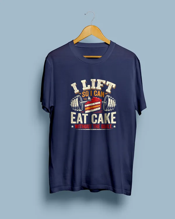Navy_Graphic_Round_Neck_T-Shirt_For_Unisex
