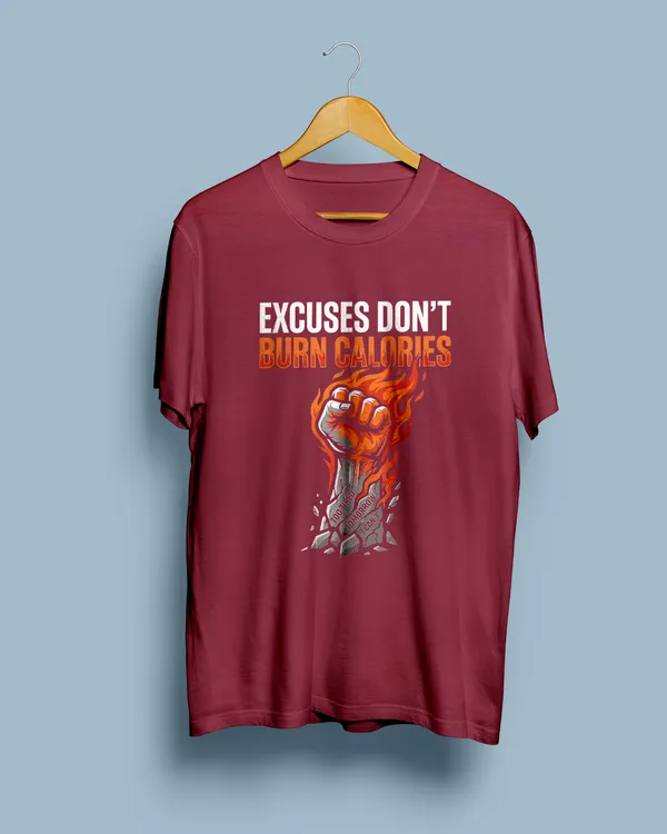 Maroon_Graphic_Print_Regular_Fit_Round_Neck_T-Shirt_For_Unisex