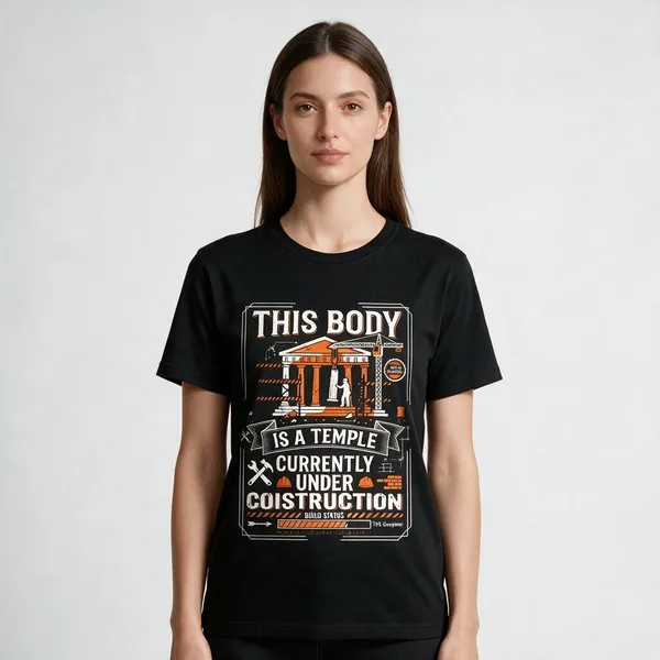 Black_Graphic_Round_Neck_T-Shirt_For_Unisex