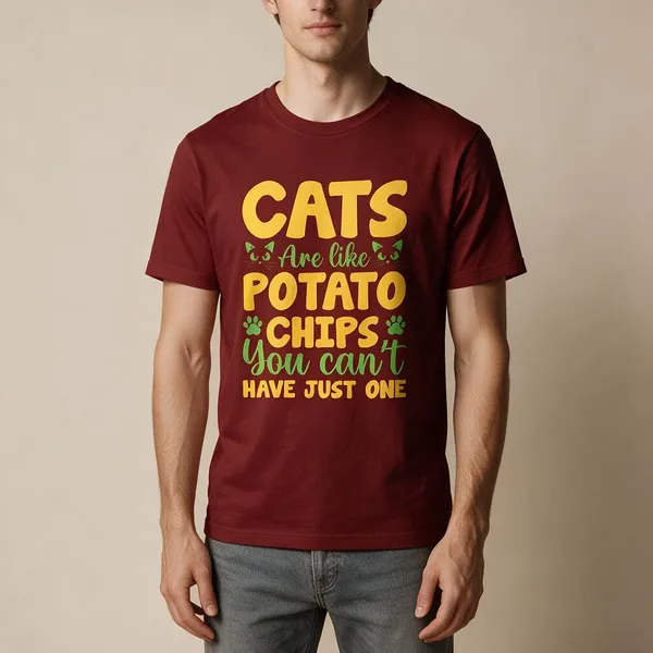 Maroon_Graphic_Print_Crew_Neck_T-Shirt_for_Unisex