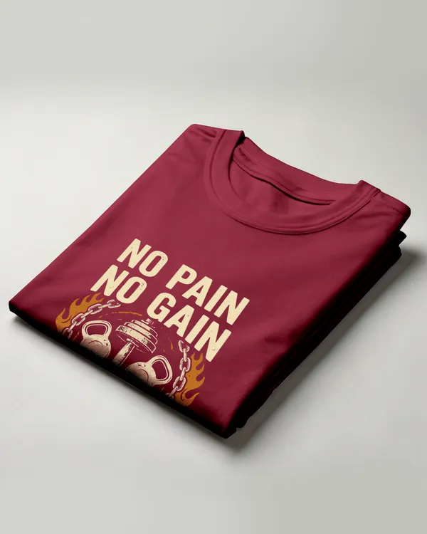 Maroon_Graphic_Crew_Neck_T-Shirt_For_Unisex