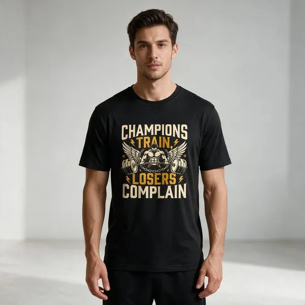 Black_Graphic_Print_Regular_Fit_Round_Neck_T-Shirt_For_Unisex