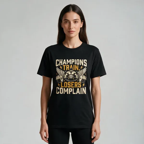 Black_Graphic_Print_Regular_Fit_Round_Neck_T-Shirt_For_Unisex