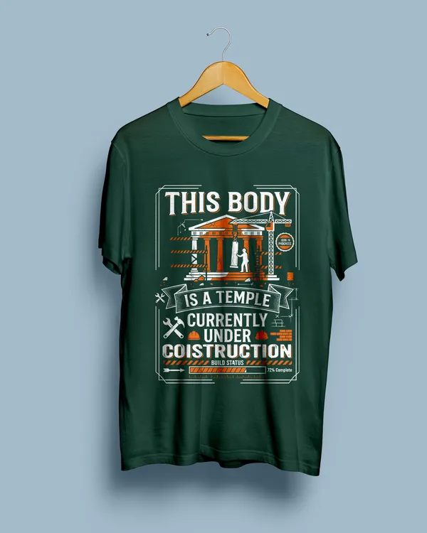 Green_Graphic_Print_Crew_Neck_Regular_Fit_T-Shirt_For_Unisex