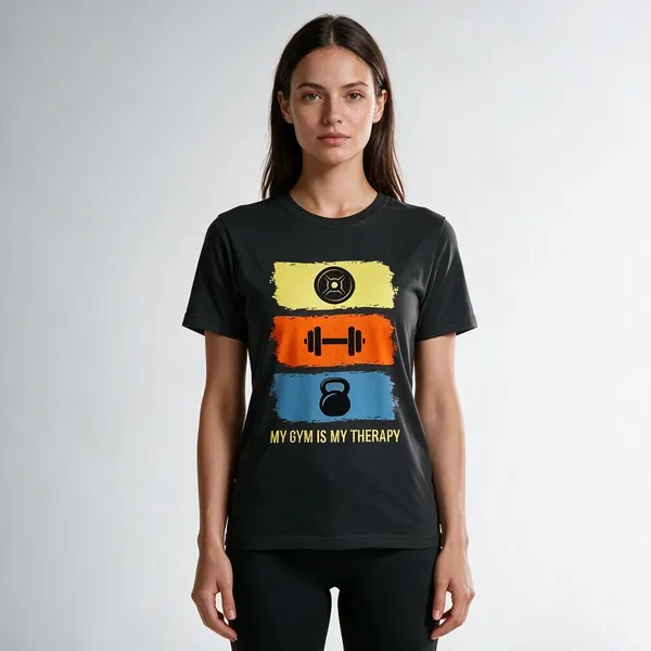 Black_Graphic_Print_Crew_Neck_Relaxed_Fit_T-Shirt_For_Unisex