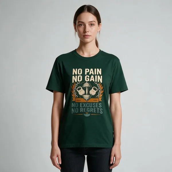 Green_Graphic_Crew_Neck_T-Shirt_For_Unisex