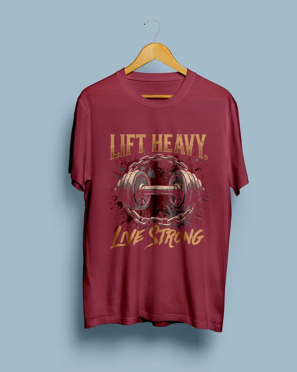 Maroon_Graphic_Regular_Fit_Crew_Neck_T-Shirt_For_Unisex