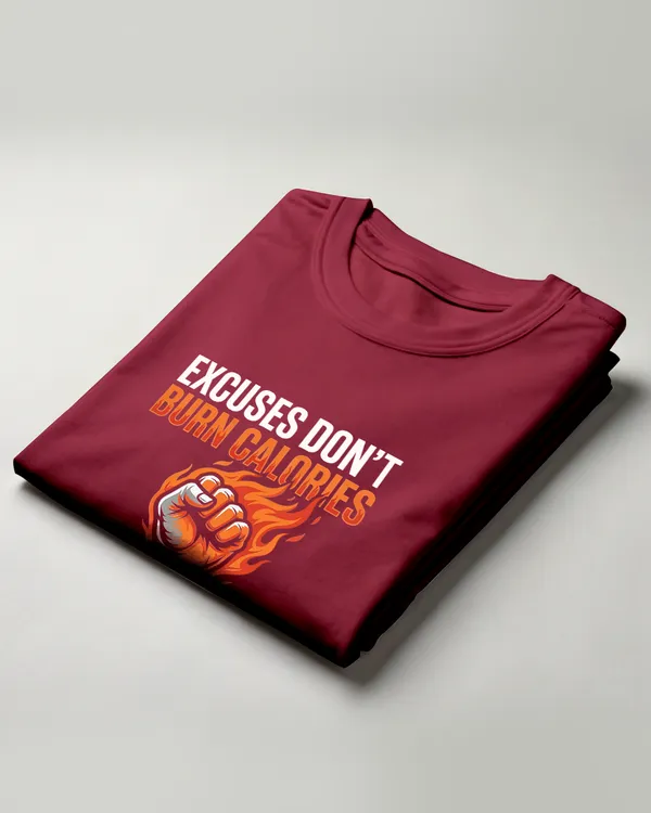 Maroon_Graphic_Round_Neck_T-Shirt_For_Unisex