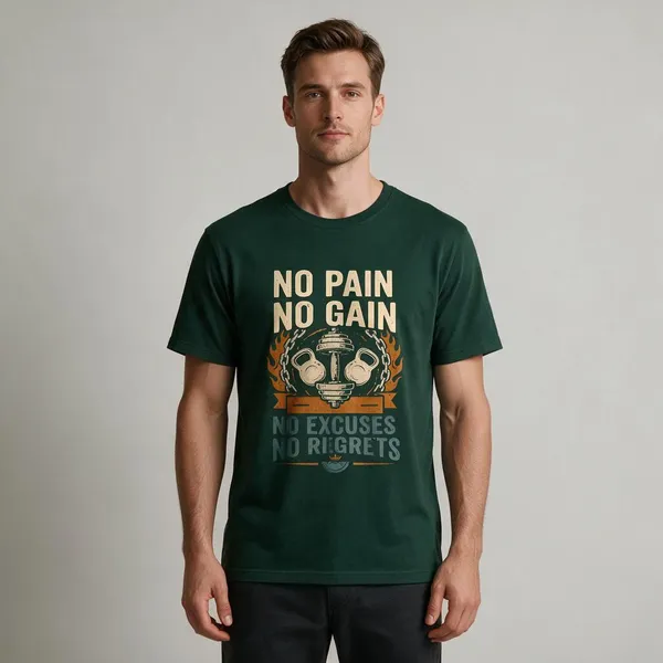 Green_Graphic_Print_Crew_Neck_Regular_Fit_T-Shirt_For_Unisex