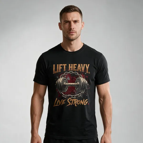 Black_Graphic_Round_Neck_T-Shirt_For_Unisex