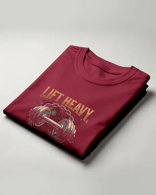 Maroon_Graphic_Round_Neck_T-Shirt_For_Unisex