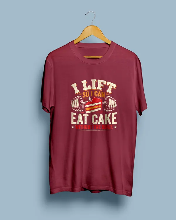 Maroon_Graphic_Crew_Neck_T-Shirt_For_Unisex