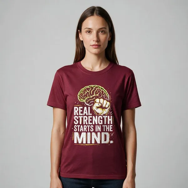 Maroon_Graphic_Crew_Neck_T-Shirt_For_Unisex