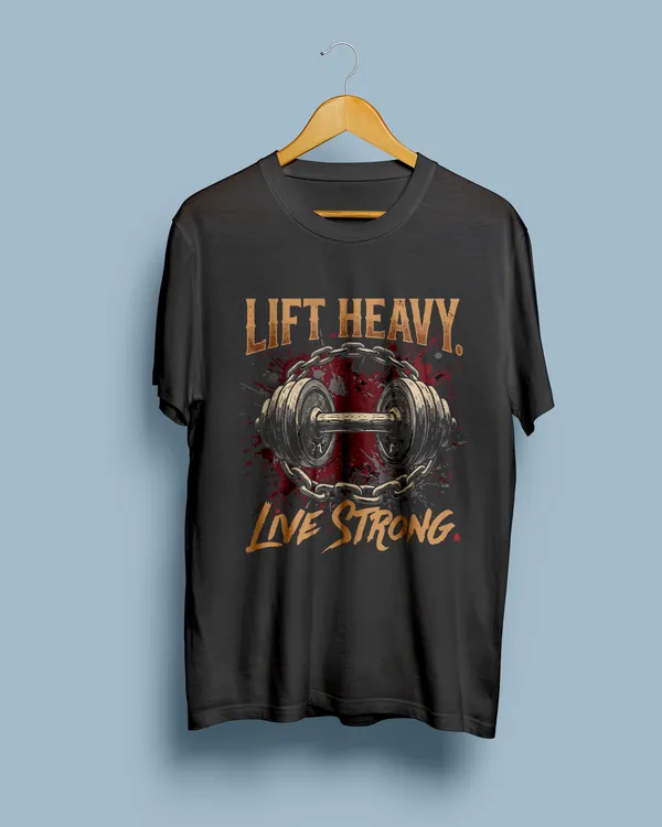 Black_Graphic_Round_Neck_T-Shirt_For_Unisex