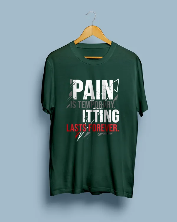 Dark_Green_Graphic_Relaxed_Fit_Crew_Neck_T-Shirt_For_Unisex