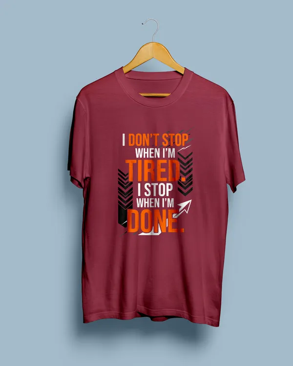 Maroon_Graphic_Print_Relaxed_Fit_Round_Neck_T-Shirt_For_Unisex